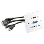 LINDY 60220 Adapter HDMI VGA USB Jack White Audio & Video Adapter