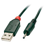 LINDY 70265 USB cable USB 2.0 USB-A to 2.5 mm DC 1.50 m Black