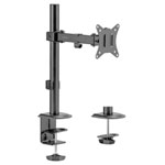 LogiLink BP0171 Monitor desk mount Black Rotatable Height-adjustable Tiltable