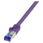 LogiLink C6A049S Network Cable RJ45 CAT 6A S/FTP Violet 1.50 m
