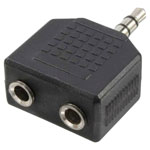 LogiLink CA1002 Jack Audio Adapter Black Audio Adapters Couplers Splitters