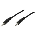 LogiLink CA1048 Jack Audio/phono Cable 0.20 m Black matt
