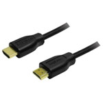 LogiLink CH0076 HDMI cable 0.20 m Black 4K UHD Monitor Audio Visual Cables
