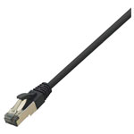 LogiLink CQ8053S RJ45 Network Cable Patch Cable CAT 8.1 Black Halogen-free 2m