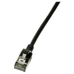LogiLink CQ9033S CAT 6A U/FTP patch cable black 1m extra slim flexible TPE