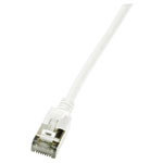 LogiLink CQ9041S Network cable CAT 6A U/FTP 1.50 m White Extra slim Flexible