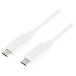LogiLink CU0131 USB cable USB 3.2 Gen 1 USB-C to USB-C 1m White