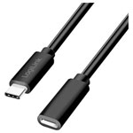 LogiLink CU0211 USB-C cable USB 2.0 plug to socket Black 2.00m