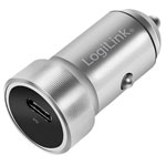 LogiLink PA0260 USB charger 20 W 1x USB-C® Power Delivery Silver Car Charger