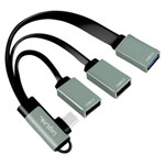 LogiLink UA0361 USB-C hub Silver 3 ports USB 3.2 Gen 2 multiport splitter
