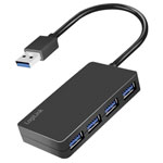 LogiLink UA0396 USB 3.1 hub 1st Gen Black 4-port splitter USB-A and USB-C