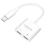 LogiLink UA0433 USB-C Audio Adapter White
