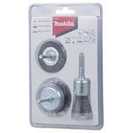 Makita D-66070 Round brushes set 3-piece Steel Wire Cups & Brushes Abrasives