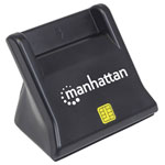 Manhattan 102025 USB-Smartcard Reader for Chip Card Secure Transactions Black