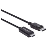 Manhattan 153218 DisplayPort HDMI Adapter Cable 3 m Black