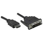 Manhattan 322782 HDMI to DVI-D Adapter Cable Black 1.00 m