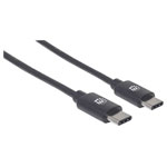 Manhattan 354868 USB cable USB 2.0 USB-C plug 0.50 m Black