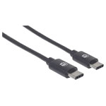 Manhattan 354875 USB cable 2.0 USB-C plug 2 m Black