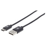 Manhattan 354912 USB cable USB-A to USB-C Black 0.50 m