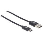 Manhattan 354936 USB cable USB 2.0 USB-A to USB-C Black 3.00 m