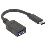 Manhattan 355285 Cable USB 3.2 Gen1 Type-C to A 0.15m Black Duplex Use