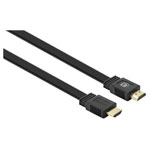 Manhattan 355636 HDMI Cable Flat 5 m Black Double Shielding 4K UHD Ribbon