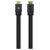Manhattan 355643 HDMI Cable 10 m Black Flat 4K UHD Double Shielding