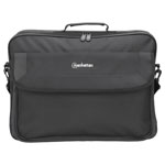 Manhattan 439992 Laptop bag, black, padded, fits up to 17.3 inches, with pocket