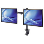 Manhattan 461528 Monitor desk mount Black Height-adjustable Tiltable Swivelling