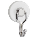 Maul 6155702 Maul Magnet Round White Silver 35x53mm Hook 2 pcs