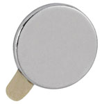 Maul 6167196 Neodym magnet Disc Self-adhesive Silver 10 mm x 1 mm 20 pcs