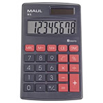 Maul 7261090 Pocket Calculator Black 8 Digit Display Battery Solar Powered