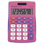 Maul 7263022 Desk Calculator Pink 8 Digit Battery & Solar 113mm X 72mm Pocket