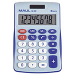 Maul 7263034 Desk Calculator Light Blue 8 Digit Battery & Solar Powered