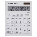 Maul 7267002 MXL 12 Desk Calculator White 12 Digit Battery & Solar Powered