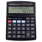 Maul 7269290 Mtl 800 Desk Calculator Black 12 Digit Battery Solar Power