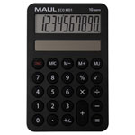 Maul 7275090 Eco Md 1 Pocket Calculator Black 10 Digit Solar Powered 76X120X13
