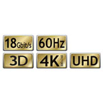 Maxtrack C 216-3 L HDMI Cable HDMI-A to HDMI-A 3 m White 4K UHD