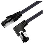 Maxtrack TI52-1L RJ45 Network cable patch CAT 8.1 1m Black 90 deg left 1-shield