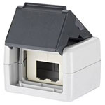 Metz Connect 1309430003-E Network outlet surface-mount grey 2 ports unequipped