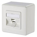 Metz Connect 130B10D10002-E Network outlet Surface-mount 1 port Pure white