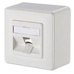 Metz Connect 130B20D10002KE Network outlet Surface-mount 1 port Pure white