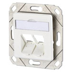 Metz Connect 130B20D21102KE Network outlet Flush mount Insert 2 ports Pure white
