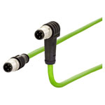Metz Connect 142M1D19010 M12 Network cable CAT 5e 1.00m Green PUR-resistant