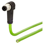 Metz Connect 142M1D90020 M12 Network Cable CAT 5e 2m Green PUR Acid&UV Resistant