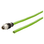 Metz Connect 142M2X10050 M12 Network cable CAT 6A 5m Green PUR Oil-resist