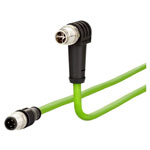 Metz Connect 142M2X1B050 M12 Network cable CAT 6A S/FTP Green PUR 5m