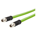 Metz Connect 142M6X11020 M12 CAT 6A Network cable 2m Green PUR coating