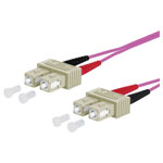 Metz Connect 151S1EOEO10E Fibreglass FO Cable Violet 1m 2x SC plugs Multimode