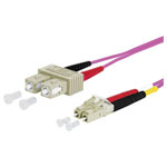 Metz Connect 151S1EOJO20E Fibre Optic Cable Violet 2.00 m 2x SC to 2x LC OM4